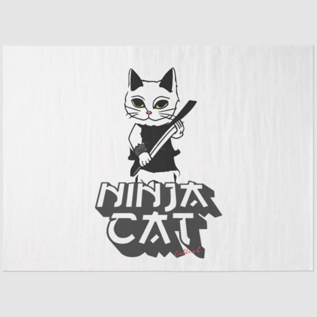 Papel De Seda Ninja cat T-Shirt (Frente )
