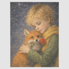 Papel De Seda niño con zorro