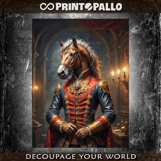 Papel De Seda Nobre Cavalo militar napoleônico (Criador carregado)
