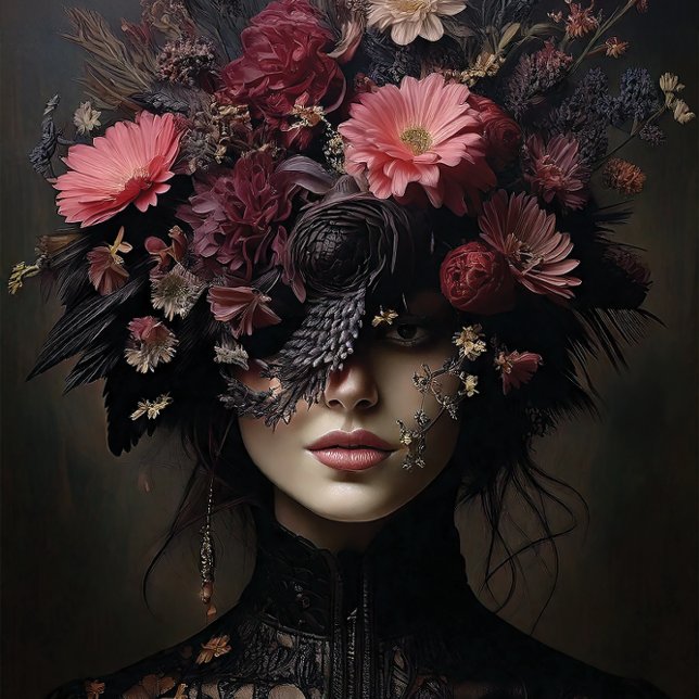 Papel De Seda Noir Encantado - Descamação da Deusa da Flor Gótic (Criador carregado)