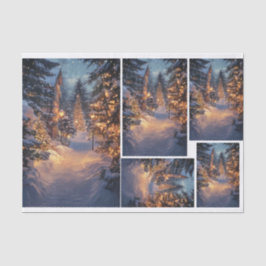 Papel De Seda Noite de neve na cidade