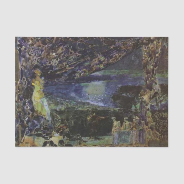 Papel De Seda Noite italiana por Mikhail Vrubel (Frente )