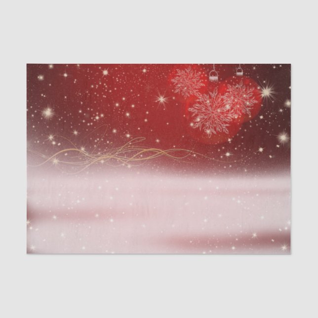Papel De Seda Noite Sparkly e ornamento do "Feliz Natal" (Frente )