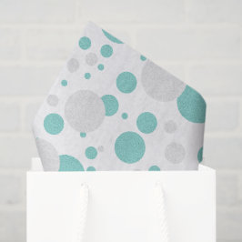 Papel De Seda Noiva Azul Teal com Bolinhas Azul Bridal Shower Fe
