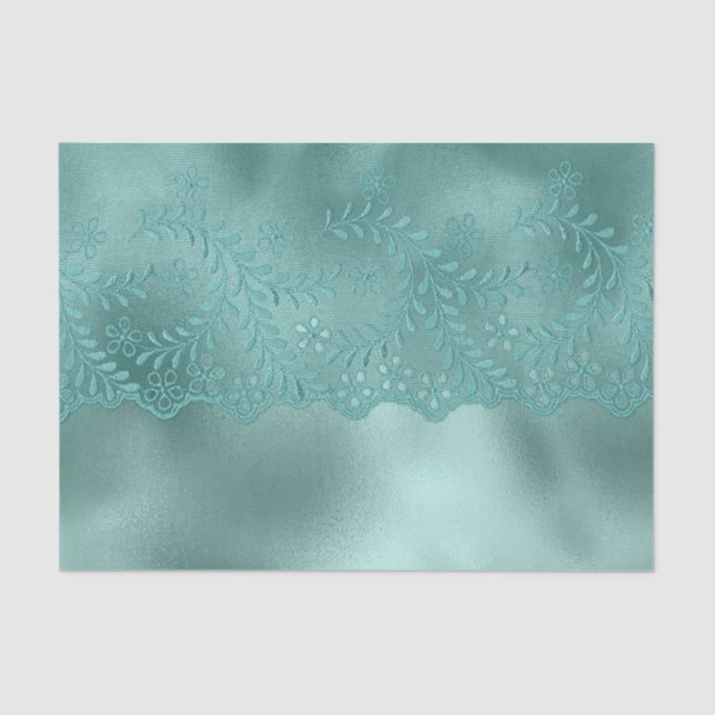 Papel De Seda Noiva de renda verde ovo de Robin (Frente )