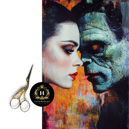 Papel De Seda Noiva do Dia dos Namorados de Frankenstein 
