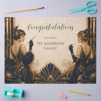 Papel De Seda Noivas Gatsby art déco casamento decoupage