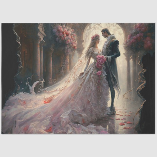 Papel de Seda Noivo e Noiva (Frente )