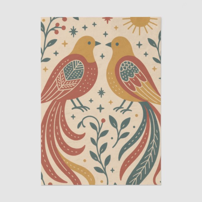 Papel De Seda Nokshi Katha : Pássaro (Pakhi) (Frente )