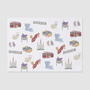 Papel De Seda Nola Louisiana Themed Mardi Gras