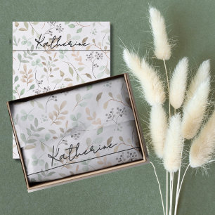 Papel De Seda Nome Boho de Flor Silvestre