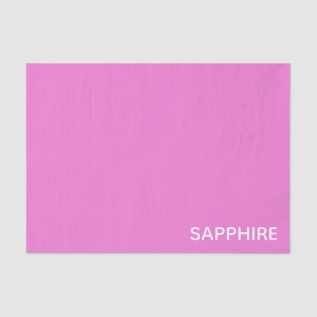 Papel De Seda Nome da cor rosa de apphire (Frente )