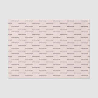 Papel De Seda Nome da Loja Chic Padrão Blush Pink Boutique