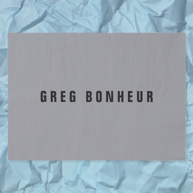 Papel De Seda Nome de aparência na moda Modern | Cinza e preto (Criador carregado)