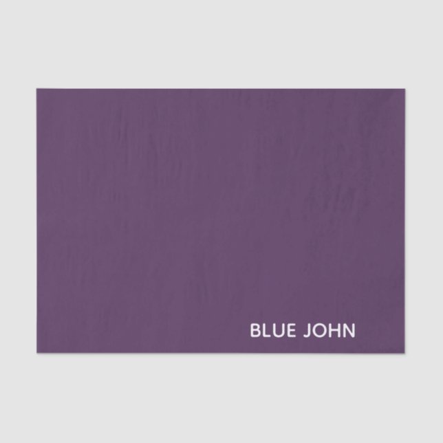 Papel De Seda Nome de cor azul John púrpura (Frente )