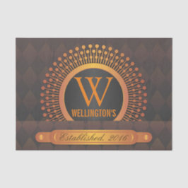 Papel De Seda Nome de família personalizado formal moderno do