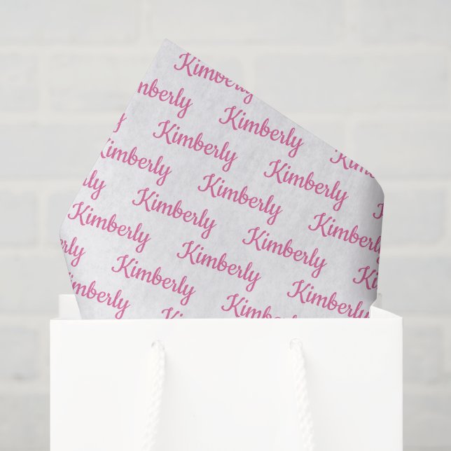 Papel De Seda Nome de Script Personalizado Personalizado (Sacola de presentes)