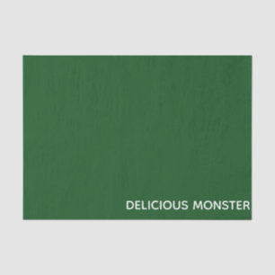 Papel De Seda Nome delicioso da cor verde do monstro