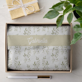 Papel De Seda Nome do padrão de oliveira country francês em verd