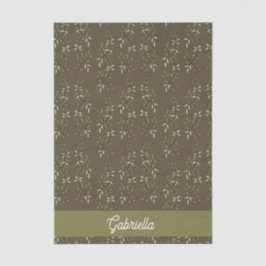 Papel De Seda Nome do padrão de oliveira country francês em verd