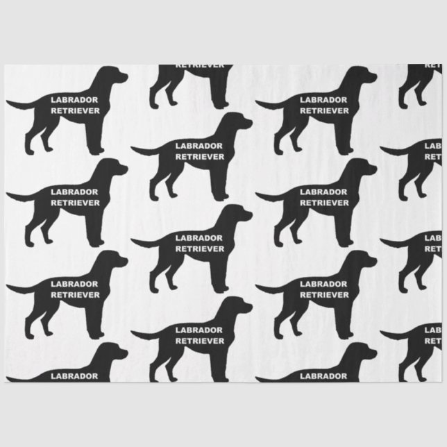 Papel De Seda nome labrador silhouette (Frente )
