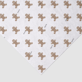 Papel De Seda Nome no Modelo de Homem de Biscoito de Gengibre