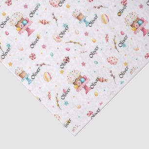 Papel De Seda Nome, Ovos Decorativos Doces Padrão Primavera-Pásc