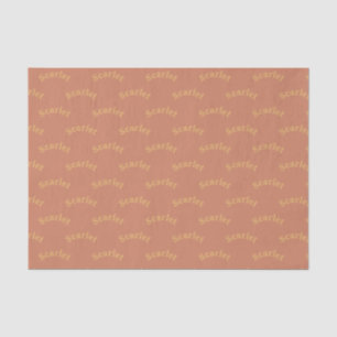 Papel De Seda Nome Personalizado das Cores de Boho