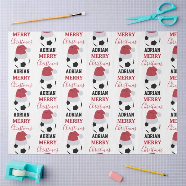 Papel De Seda Nome Personalizado De Futebol Da Bola De Futebol D (Arte )