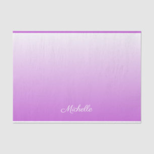 Papel De Seda Nome personalizado do Lilac ombre roxo