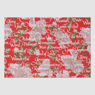 Papel De Seda Nomes do Natal do Cristo /