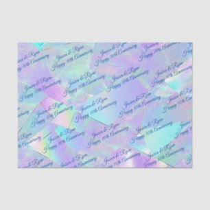 Papel De Seda Nomes Em Qualquer Ano Aniversário Iridescente de S