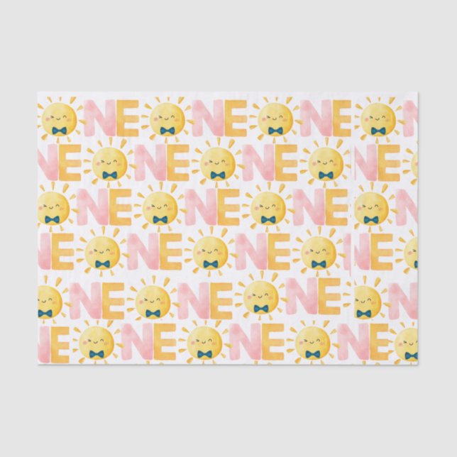 Papel De Seda Nosso pequeno sonzinho primeiro Sol de Aniversário (Frente )