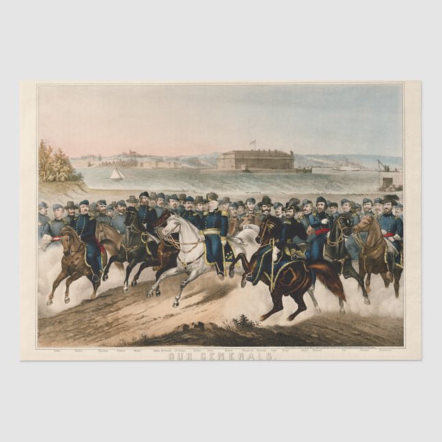 Papel De Seda Nossos Generais, Restauração da Guerra Civil Vinta (Frente )