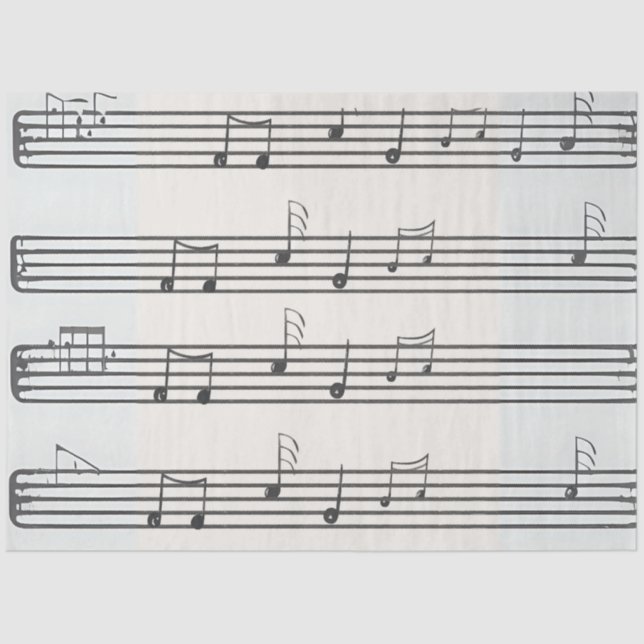 Papel De Seda Notas da Folha de Música de Dissociação (Frente )