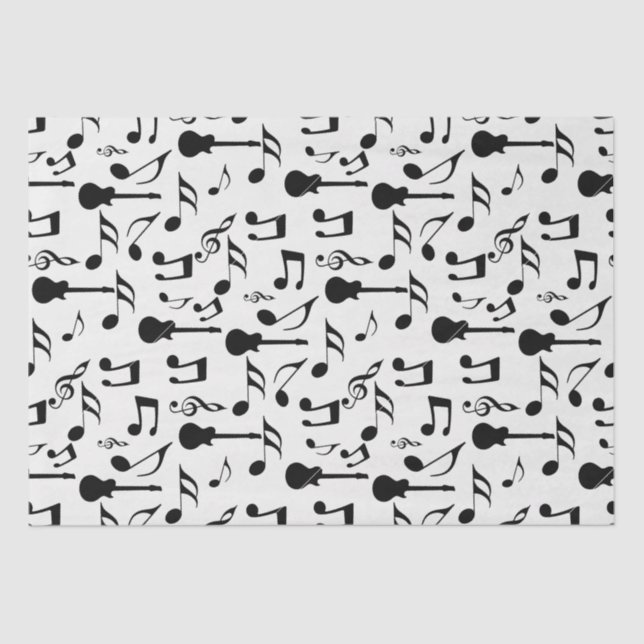 Papel De Seda Notas Musicais - Design de Música Folha (Frente )