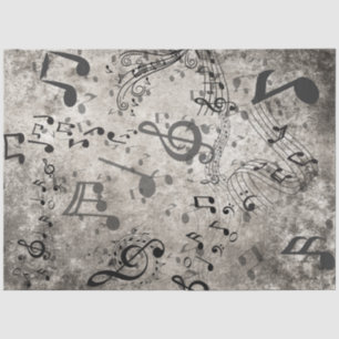 Papel De Seda Notas Texturizadas do Plano de Fundo de Música Fal