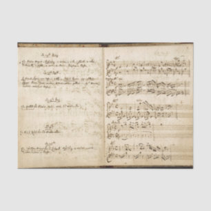 Papel De Seda Notebook de música manuscrito Vintage Austrian 17