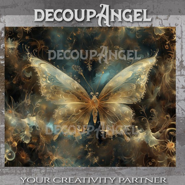 Papel De Seda Noturna Mística - Decoupage da Borboleta Encantada (Criador carregado)