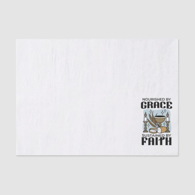 Papel De Seda Nourished by Grace, Sustained by Faith Design (Frente )