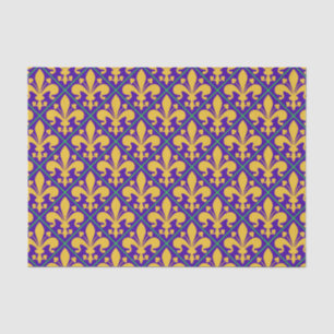 Papel De Seda Nova Orleans Mardi Gras Fleur de Lis