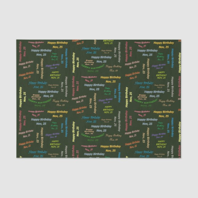 Papel De Seda Novembro, 25 Aniversário (Frente )