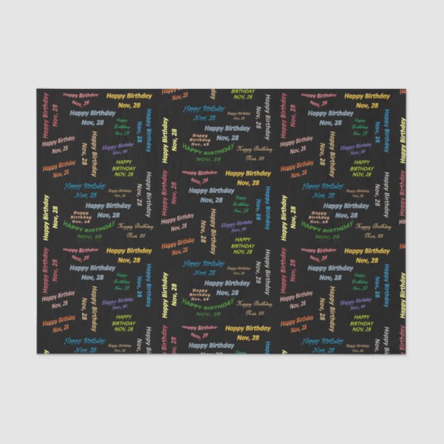 Papel De Seda Novembro, 28 Aniversário (Frente )