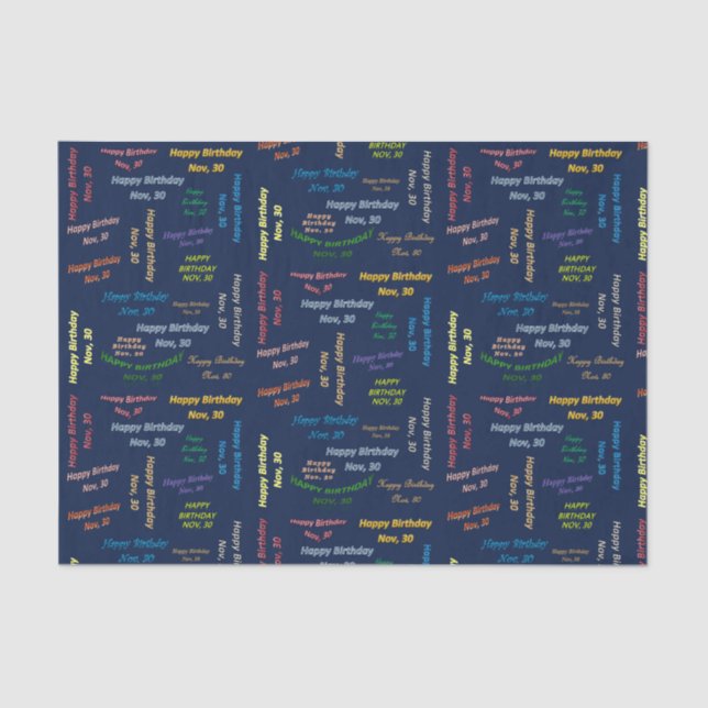 Papel De Seda Novembro, 30 Aniversário (Frente )