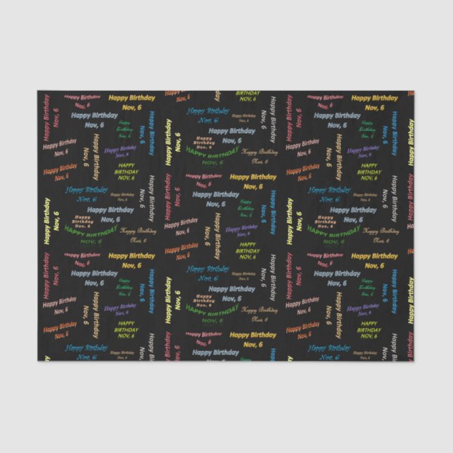 Papel De Seda Novembro, 6 de Aniversário (Frente )