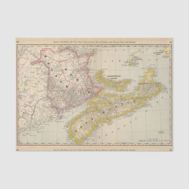 Papel De Seda Novo Brunswick, Nova Escócia (Frente )