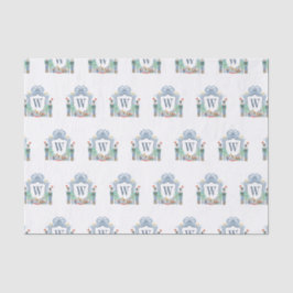 Papel De Seda Noz-Cacker Monograma Monograma Crest Natal