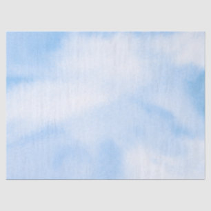 Papel De Seda Nuvens Azuis Modernas de Aquarela