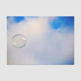 Papel De Seda Nuvens Bolha Azul Branco Céu Bonito