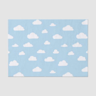 Papel De Seda Nuvens brancas dos desenhos animados no teste